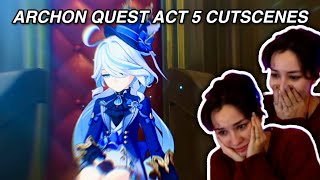 Dish Reacts to Fontaine Archon Quest Act V Cutscenes  Genshin Impact [upl. by Werbel]