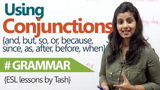 English Grammar lesson  Using Conjunctions correctly in sentences  free English Lessons [upl. by Lisab]