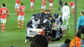 Messis injury vs Benfica View from stands 5122012 [upl. by Nosraep]