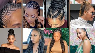 Coolest Cornrow Braid Hairstyles Ideas  Hairstyles amp Haircuts for Black Woman [upl. by Susejedesoj874]