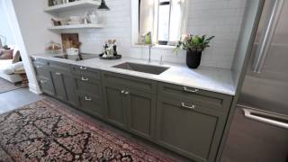 Interior Design — Narrow amp Timeless Rowhouse Kitchen Design Makeover [upl. by Lyret]