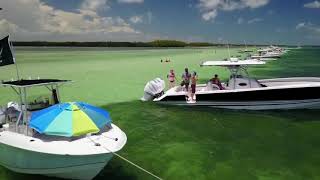 grassy key marathon sandbar florida keys drone [upl. by Lemal535]