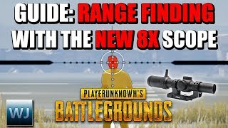 GUIDE How to RANGE FIND with the NEW 8X SCOPE Measure distance to players  PUBG [upl. by Kellda808]