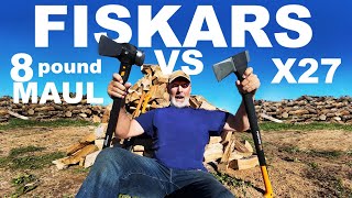 FISKARS X27 vs FISKARS 8 POUND SPLITTING MAUL [upl. by Chin]