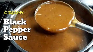 BLACK PEPPER SAUCE  PEPPERCORN RECIPE [upl. by Ebsen]