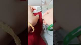 Simple Sleeve Design with lace ✅ Sewing Tips and Tricks shorts youtubeshorts shortfeed sewing [upl. by Notlaw104]