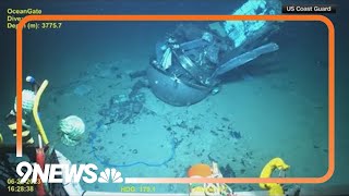 New underwater video shows wreckage of Titan submersible [upl. by Dranyl553]