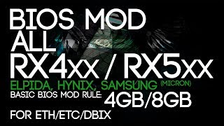 How To BIOS Mod ALL RX470480570580 4amp8GB GPUs HYNIXELPIDASAMSUNGMICRON [upl. by Xam794]