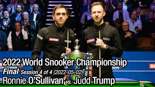 2022 World Snooker Championship Final Ronnie OSullivan vs Judd Trump Full Match 44 [upl. by Neelya]