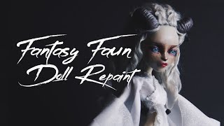 Fantasy Faun Doll Repaint  Custom Body Mods  Monster high OOAK  etellan [upl. by Dowell946]