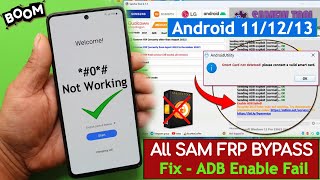 Boom  All Samsung Frp Bypass Fix  ADB Enable Fail  Smart Card Not Detected Android 111213 [upl. by Dirrej]