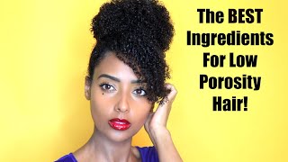 The BEST Ingredients amp Products for Low Porosity Natural Hair amp Hair Tips [upl. by Arbe]