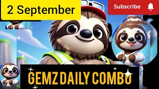 2 September Gemz Daily Combo  Gemz Combo 2 September [upl. by Marylinda]