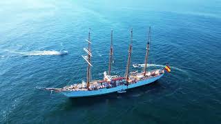 Juan Sebastián de Elcano Sail Ship Currently in the port of Manzanillo Mexico [upl. by Kalagher]