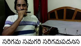 Simple MouthOrgan Harmonica Exercises  తెలుగు  Chakry  C Music LessonsHarmonica [upl. by Annaigroeg221]