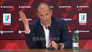 ALLEGRI post AtalantaJuve 01 conferenza stampa quotMandato via Giuntoli Già esoneratoquot Coppa Italia [upl. by Housum]