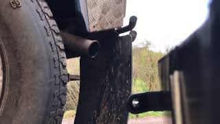 Land Rover Defender 90 35 v8 loud stainless exhaust sound [upl. by Sherwood712]