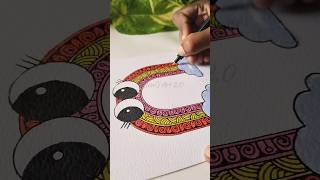 Draw an easy mandala with me 👀🖌️🌈 art shorts colors drawing pastel [upl. by Skip]