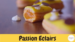 Passion Eclairs  THE Detailed Recipe [upl. by Neelyt]