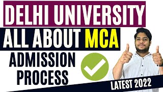 Delhi University MCA Admission process 2022 🔥 Eligibility Criteria Entrance exam syllabus [upl. by Aliuqaj]