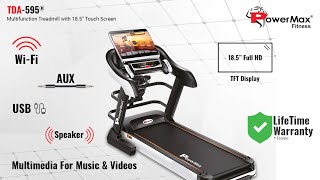 Powermax Fitness TDA595® Motorized Multifunction Treadmill with Auto Inclination [upl. by Nevaed]