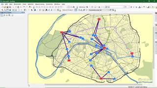 Network Analysis Origin–Destination OD Cost Matrix [upl. by Eimaral429]