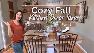 Cozy Fall 2024 Kitchen Decorate with me Part 1  Simple Autumn Decorating Ideas [upl. by Rinee]