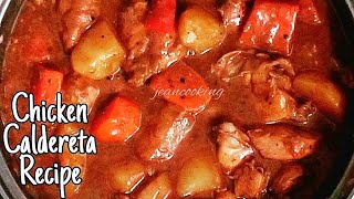 Chicken Caldereta  Kalderetang Manok  Chicken Recipe [upl. by Neelhtac]