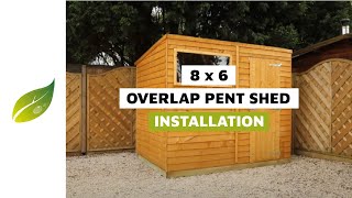 8 x 6 Overlap Pent Shed Installation [upl. by Raney]