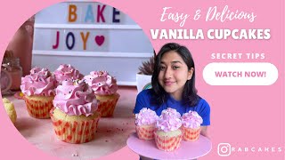 How to make vanilla cupcakes  Simple and easy vanilla cupcakes  eggless vanilla Cupcakes recipe [upl. by Adniuqal]