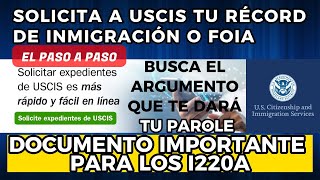 Cómo solicitar su FOIA a USCIS  Si tiene I 220A posible solución para ajustar su estado migratorio [upl. by Aigneis784]