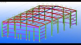 Etude dun Hangar en Charpente Métallique sur Robot Idées de Base de la Conception Partie1GC [upl. by Hoashis792]