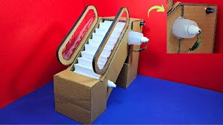 Escalator Working Model Project  Cardboard Escalator  Escalator Science Project diy [upl. by Adnilreb]