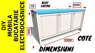 DIY Mobila De Bucatarie Dimensiuni Corpuri Si Electrocasnice Tutorial [upl. by Htnicayh]