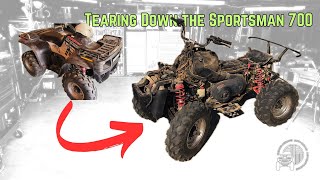 Polaris Sportsman 700 Complete Body Removal  Whats Under the Plastic [upl. by Einial705]