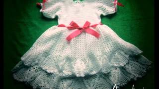 Vestidos a crochet para bebe recien nacido [upl. by Halonna127]