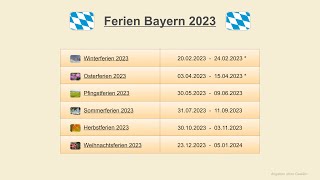 Ferien Bayern 2023 [upl. by Glantz794]