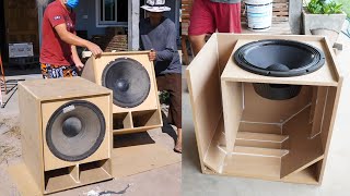 Instructions for designing the most detailed subwoofer enclosures  18 inch bass subwoofer box [upl. by Garald131]