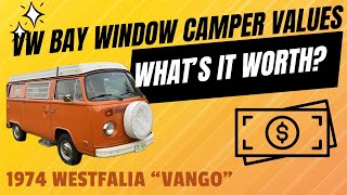 VW Bay Window Camper Van Values What is it worth [upl. by Enilra]