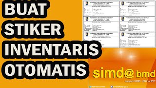 STIKER INVENTARIS SIMDA BMD BARANG OTOMATIS [upl. by Adneram]