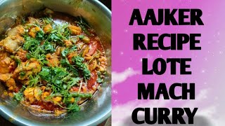 Bengali Cooking Video Aajker Recipe Lote Loita Macher Curry [upl. by Latsirk]