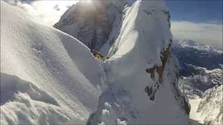 Freeride in Cristallo Steep Skiing in Canale Vallençan Canale del Prete GoPro HD [upl. by Grassi]