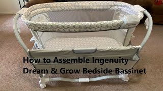 How to Assemble Ingenuity Dream amp Grow Bedside BassinetBaby Crib  December 2020 [upl. by Niarb]