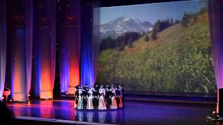 Ансамбль Алания и ансамбль Березка Осетинский танец Симд Ossetian dance Shimd [upl. by Elehcar]