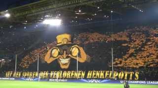 Choreo Borussia Dortmund Málaga CF 32 BVB Spenden Mosaico Südtribüne Westfalenstadion [upl. by Yroc]