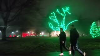 christmas Niagara falls lights showing មើលភ្លើងដែលគេតាំងនៅទឹកដីកាណាដា [upl. by Ahsocin]