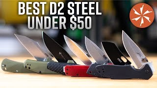 Best D2 Steel Pocket Knives Under 50 [upl. by Hgielar]