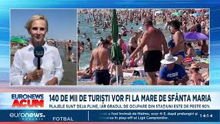 Minivacanța de Sf Maria pe litoral 140000 de turiști în cel mai aglomerat weekend din sezon [upl. by Darelle]