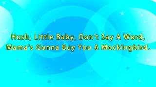 Karaoke Rhymes  Hush Little Baby Nursery Rhymes [upl. by Yelah]