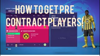 HOW TO GET PRE CONTRACT PLAYERS IN FIFA23 CAREER MODE [upl. by Niloc734]